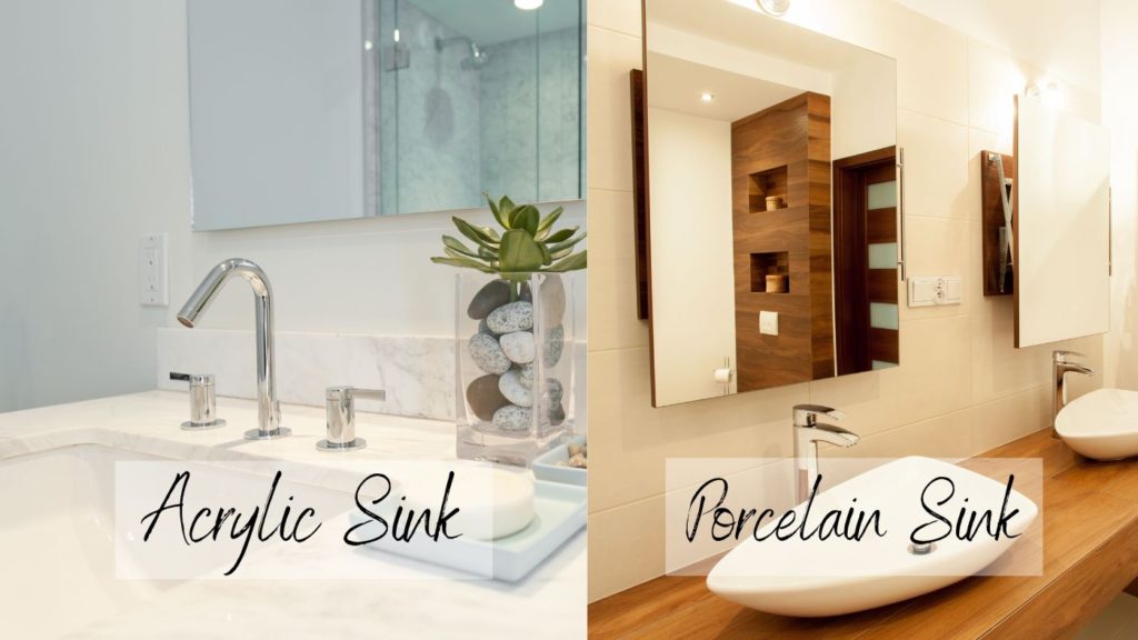 ACRYLIC SINK AND PORCELAIN SINK